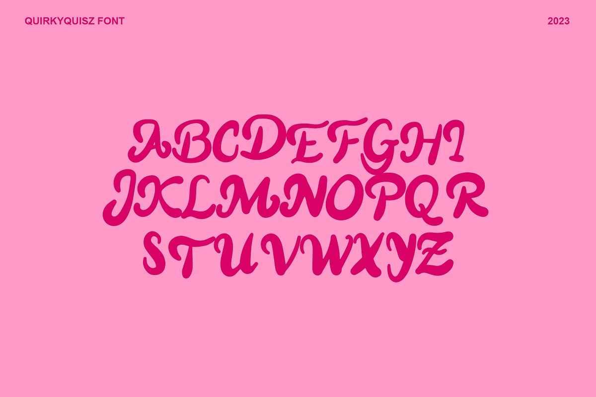 Quirkyquisz Handwriting Font, a Handwritten Font by rtf.studio (Photo 3 of 5)