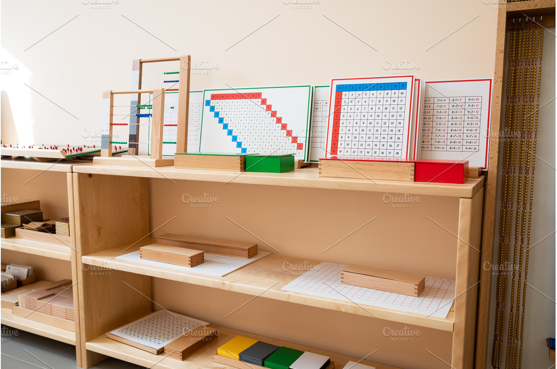 Montessori classroom interior, a School & Education Photo by Jan Jack Russo Media
