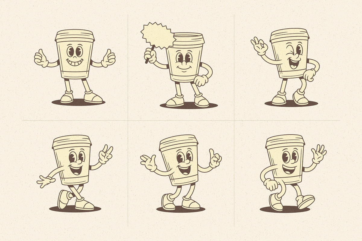 Coffee Cup Cartoon Mascot Character, a Food Illustration by Vasya Kobelev (Photo 5 of 8)
