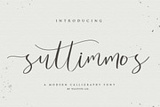 Suttimmos Script, a Script Font by Vultype Co. (Thumbnail 1 of 10)