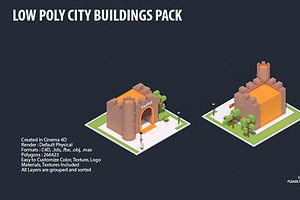 Low Poly City Buildings Pack 2