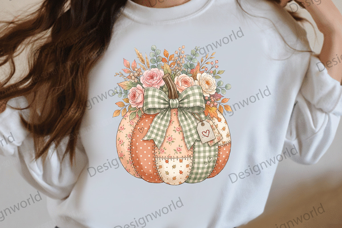 Fall Bow Pumpkin PNG, a Seasonal Illustration by Designworld (Photo 2 of 4)