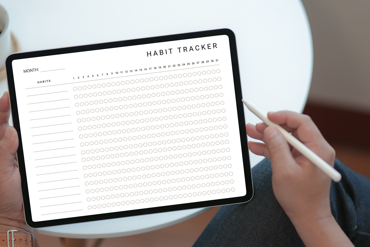 Monthly Habit Tracker Printable, a Stationery Template by AntDesignStudio (Photo 7 of 8)
