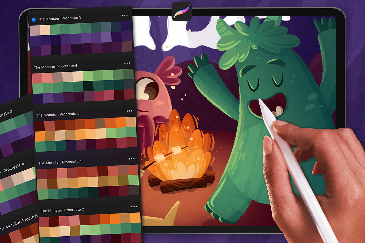 The Monster: Procreate Brushes, a Brush Add-On by Leonard Posavec (Photo 8 of 9)