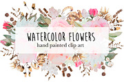 Watercolor flower bundle, an Illustration by GraphicRain (Thumbnail 5 of 9)