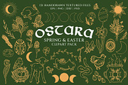 Ostara, Spring, Easter Clipart Pack, a Seasonal Illustration by Ashley Katrina (Thumbnail 1 of 22)