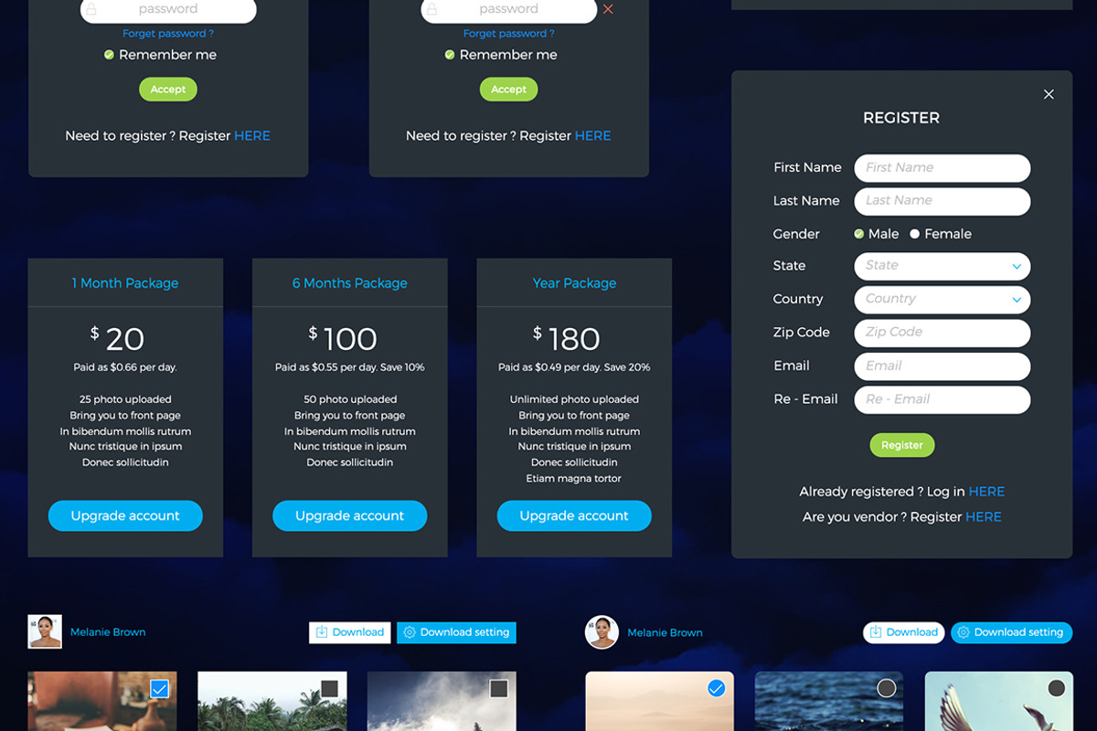 Retina Web UI Kit, an UI Kit Template by Cosmic Motive (Photo 4 of 5)