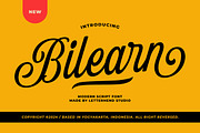 Bilearn Modern Script, a Script Font by Letterhend Studio (Thumbnail 1 of 9)