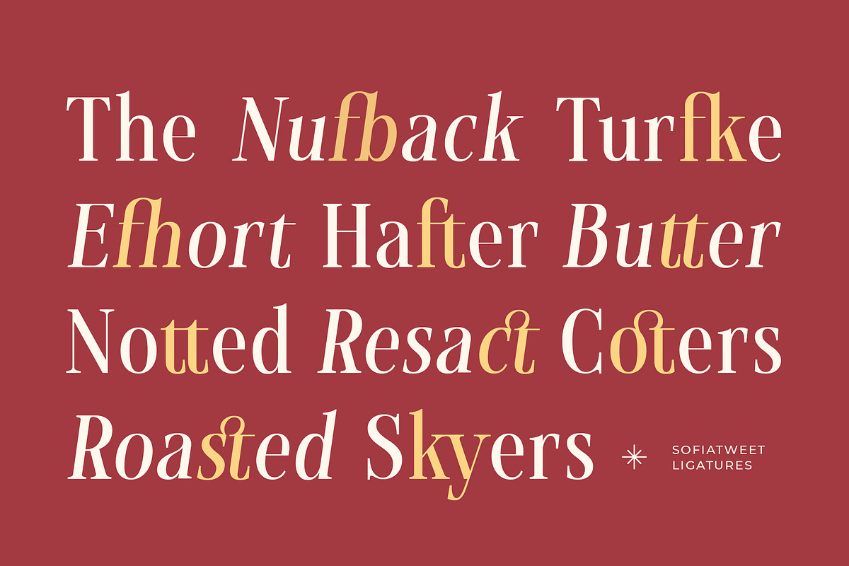 Sofiatweet - Modern Serif Duo Style, a Serif Font by Typia Nesia (Photo 7 of 13)