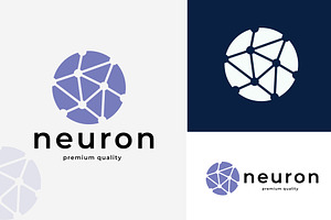 Circle Abstract Neuron Logo Vector