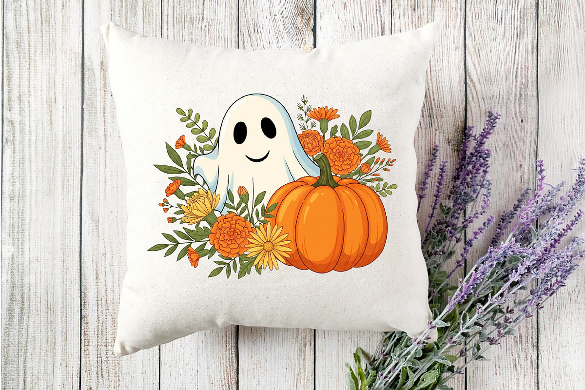 Ghost Pumpkin Autumn Halloween Fall, an Illustration by Designking (Photo 3 of 4)