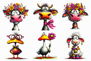 Whimsical Farm Animal Clipart Bundle, an Illustration by Libby Wishes (Thumbnail 7 of 7)