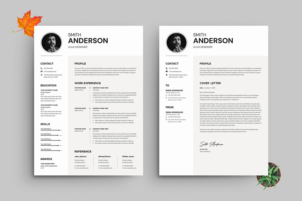 Clean Modern Resume Template | CV |