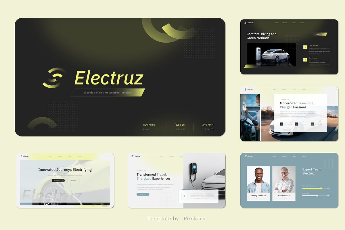 Electric Vehicles PowerPoint, a Presentation Template by Pixslides (Photo 2 of 7)