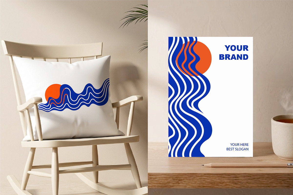 Wave and Sun. Abstract Designs, an Object Graphic by Lettering_Logo (Photo 6 of 8)