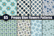 65 Preppy Blue Flowers Patterns, a Pattern Graphic by protabsorkar11 (Thumbnail 1 of 4)