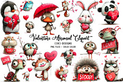 Valentine Animal Clipart Bundle, an Illustration by CreationArt (Thumbnail 1 of 7)