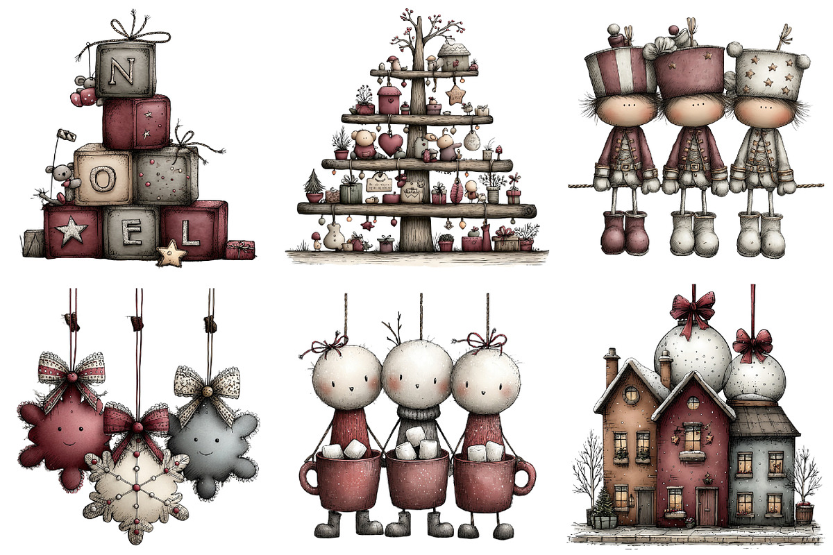 Hanging Christmas Decoration Bundle, an Illustration by Daily.Designs (Photo 3 of 5)