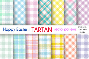 Easter Tartan And Gingham Plaid