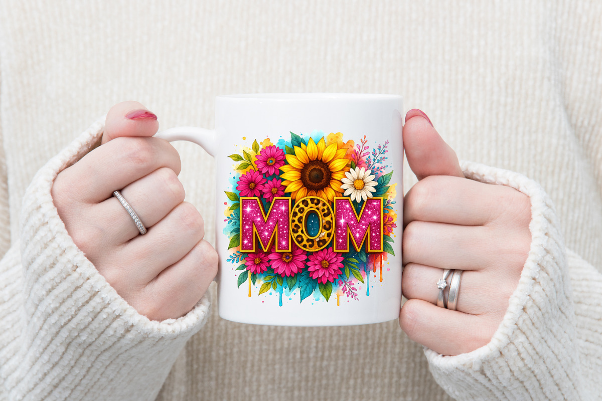 Floral Mama Png Mom Sublimation, a Graphic by designcity5 (Photo 3 of 4)