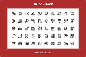 Workout app icons, an Outline Icon by Wencory