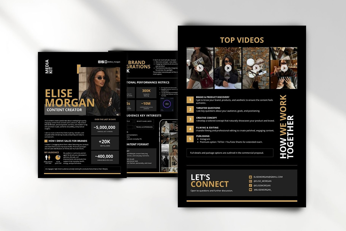 Premium Media Kit Template Canva, a Marketing Template by Business Chic (Photo 5 of 6)