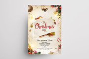 3 Merry Christmas Vintage Flyers, a Flyer Template by PixelsDesign (Thumbnail 3 of 4)