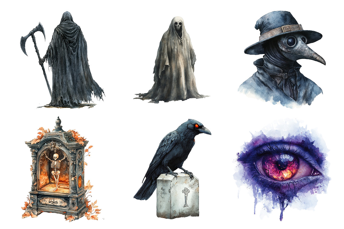 Dark Halloween Sublimation Clipart, an Illustration by Daily.Designs (Photo 4 of 5)