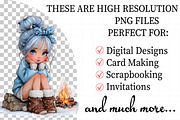 Cute Christmas Characters Clipart, an Illustration by Daily.Designs (Thumbnail 2 of 7)