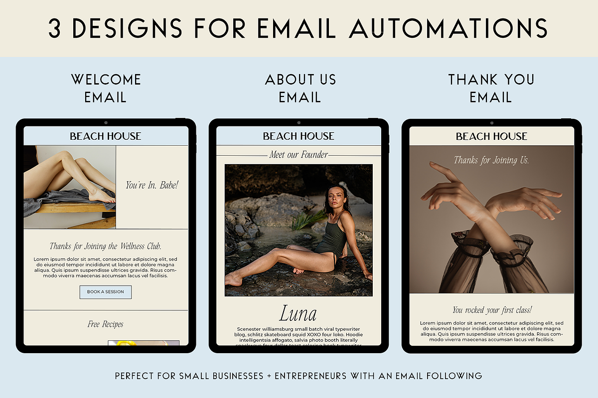 Beach House Welcome Email Templates, an Email Template by Scribble Society (Photo 2 of 5)