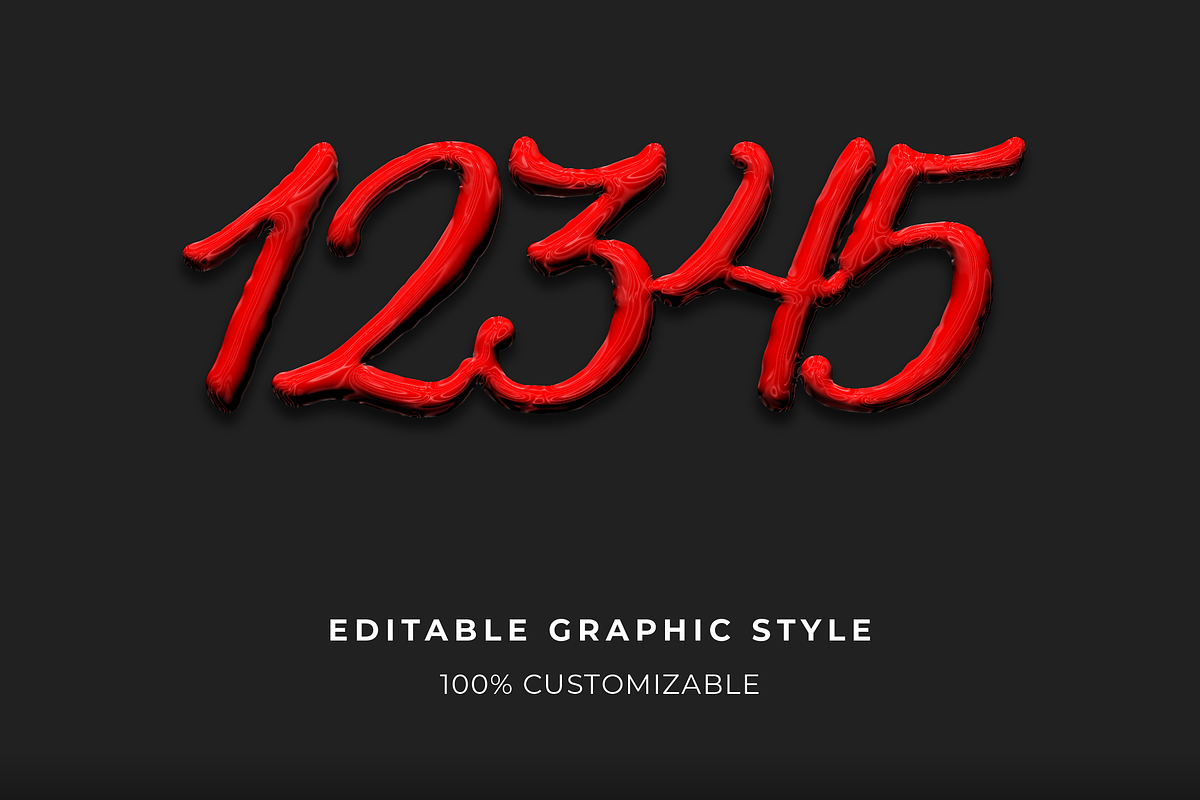 Glossy Red Script Text Effect preview 2