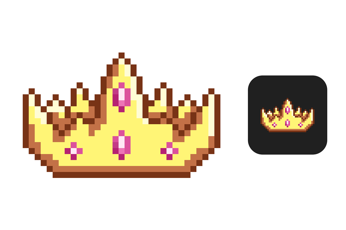 6x Pixel Crown Sub Badges/Emotes, an Illustration by Custom Fonts & Patterns (Photo 6 of 8)