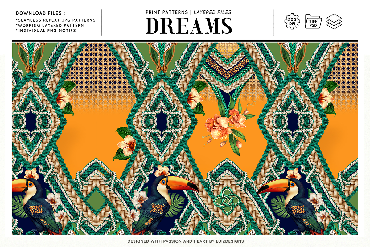 Artisanal Tropical 2026 Fabric, a Wallpaper Graphic by Luiz da Rolt Grathwohl (Photo 2 of 16)