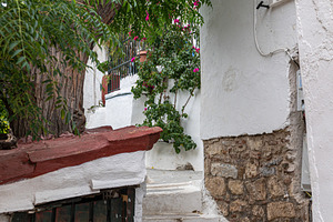 Narrow streets of Anafiotika area in ancient Athens, an Architecture Photo by Anna Bogush