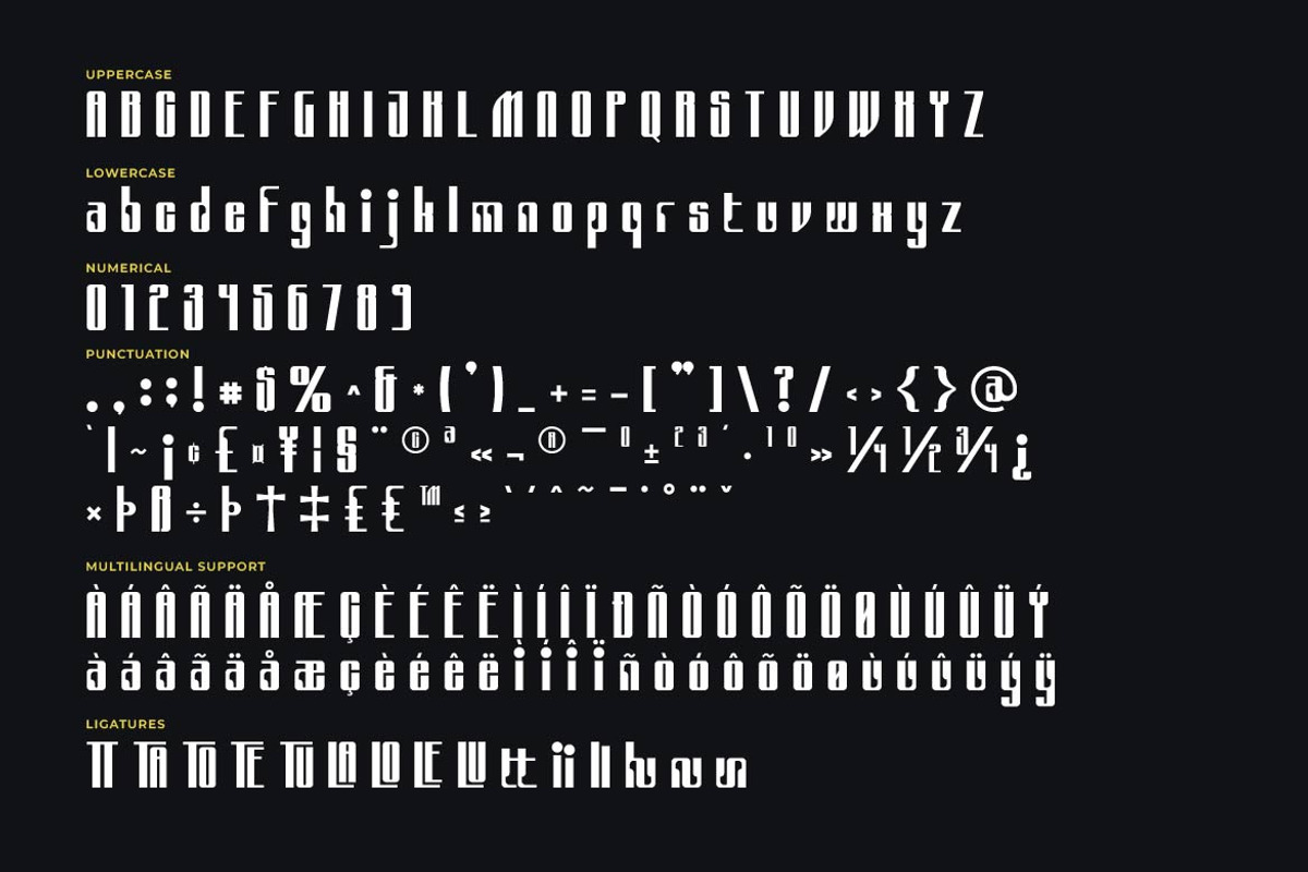 Vasword – Condensed Retro Font, a Sans Serif Font by Artiveko (Photo 2 of 8)