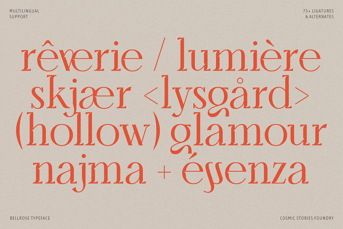 Bellrose Display Serif Font, a Serif Font by CarmineType (Photo 6 of 24)
