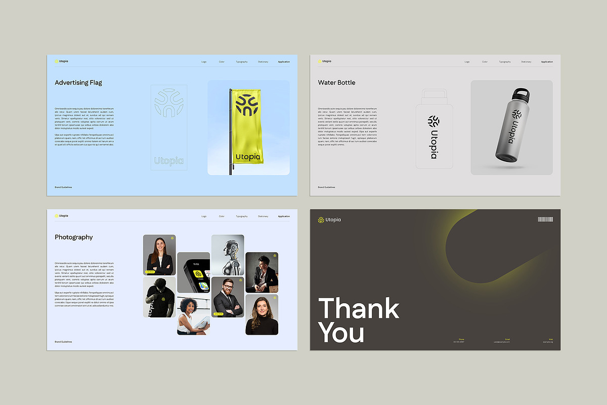 Utopia V4- Brand Guidelines Template, a Branding & Logo Template by graphypix (Photo 14 of 14)