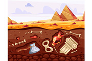 Archaeological excavation fossil, an Illustration by PrettyVectors (Thumbnail 2 of 2)