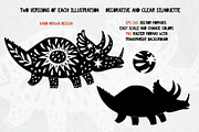 Linocut Dinosaurs Silhouettes, a Graphic by PicByKate (Thumbnail 5 of 8)