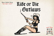 Retro Pin-Up Cowgirl Clipart Bundle, a Graphic by GlitterCraft (Thumbnail 49 of 61)