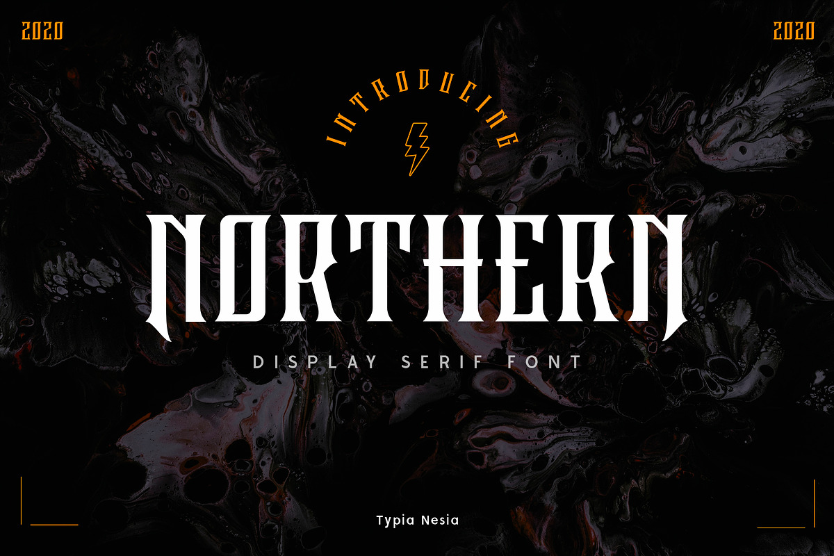 Northern Display Serif, a Blackletter Font by Typia Nesia (Photo 1 of 9)