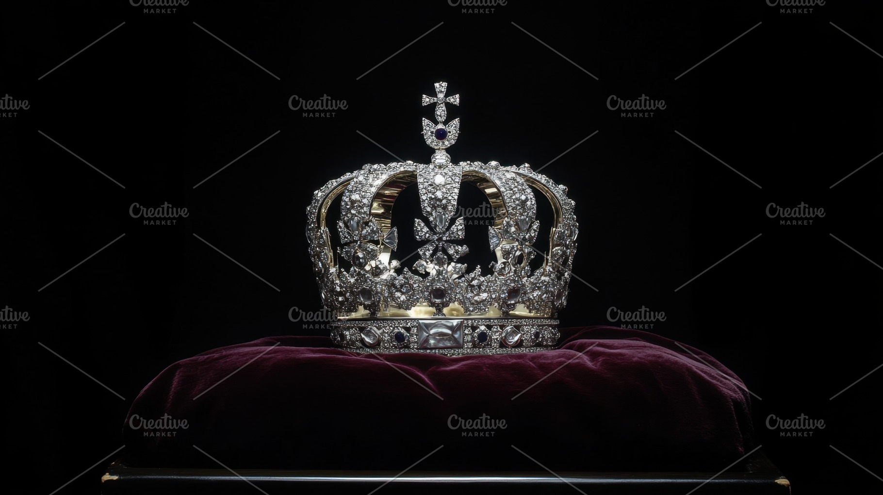 Crown displayed on velvet cushion, a Photo by Beautiful things
