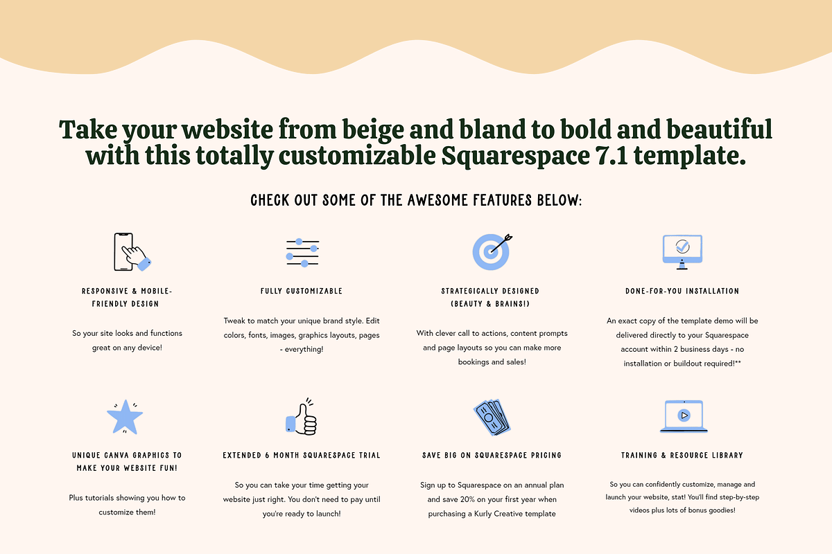 Squarespace 7.1 template for coaches, a Squarespace Template by Kurly Creative (Photo 8 of 10)