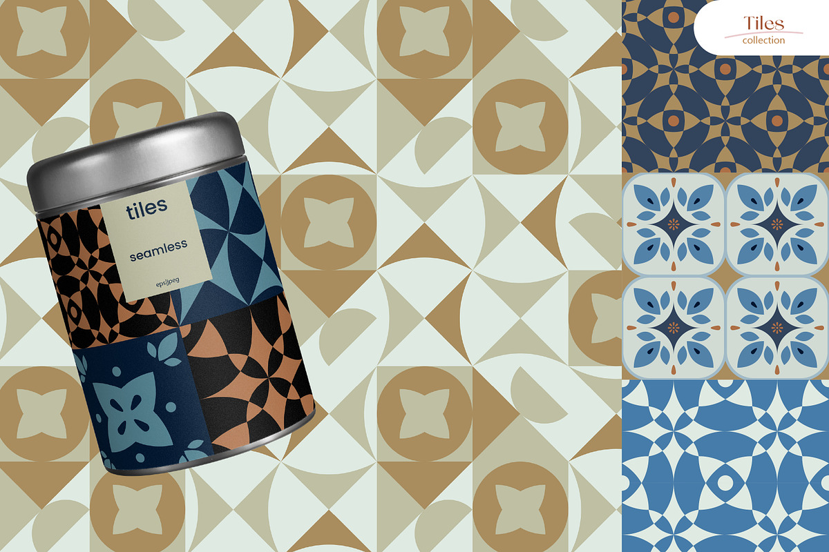 Tiles - 32 Seamless Patterns, a Pattern Graphic by InaCorart (Photo 5 of 8)