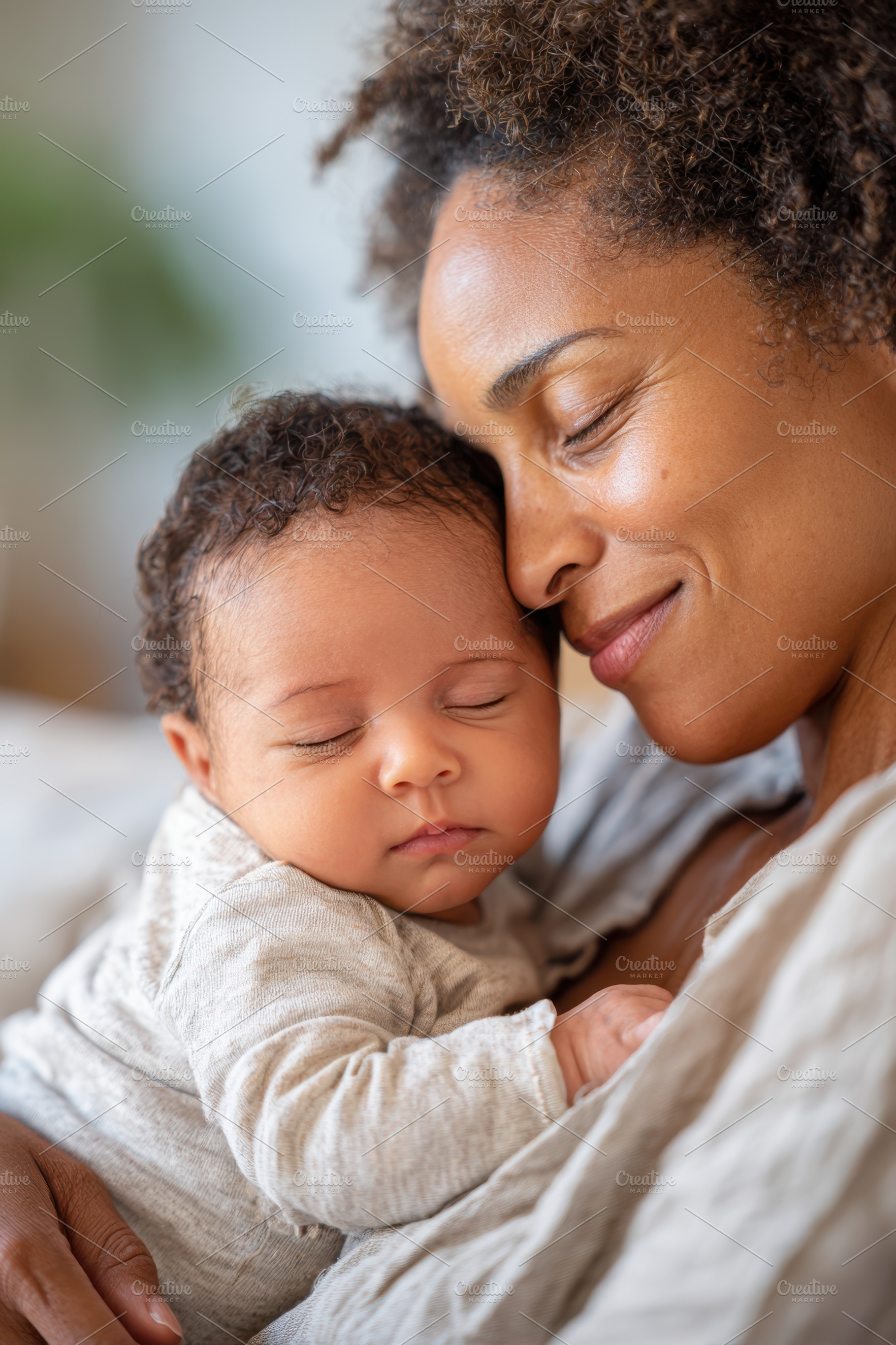 Peaceful baby sleeping in arms, a Person Photo by AlyaAnd