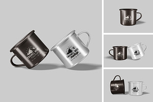 Enamel mug mockup, a Mockup by DxSLEX