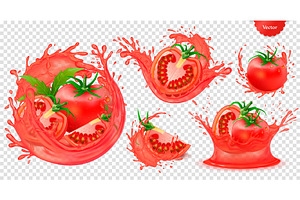 Realistic fresh tomatoes, a Food Illustration by Yayasya