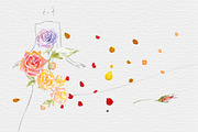 Watercolor Roses set 600 DPI, a Decorative Illustration by byJuliaKors (Thumbnail 3 of 3)
