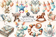 Baby Shower Clipart,Boho Nursery, an Illustration by Designking (Thumbnail 1 of 4)