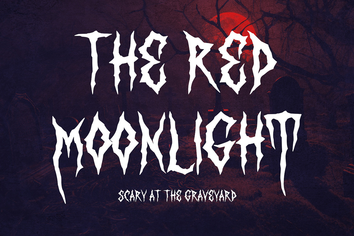 Anhork Bold Horror Display Font, a Blackletter Font by Maulana Creative (Photo 3 of 7)